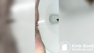 Trying to poop on the toilet - A touch of shit