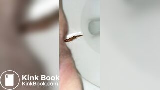 Trying to poop on the toilet - A touch of shit