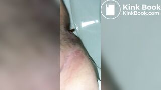 Trying to poop on the toilet - A touch of shit