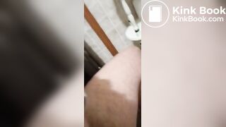 Trying to poop on the toilet - A touch of shit