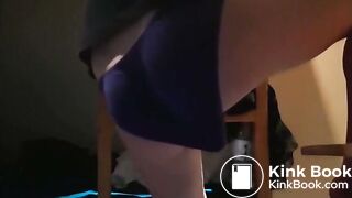 Tied amateur poops her panties