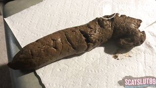 Fat, Hairy Ass Late Night Scat Close-Up