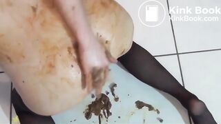 DIrty girlfriend ass fuck and shit eating