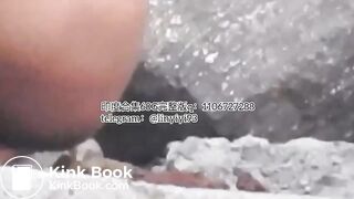 The girl excreted profusely in the toilet 70