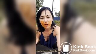 Scat Girl Eating Shit Outdoors