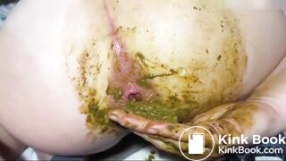 Blonde Girl Digging For Shit To Suck A Shitty Cock