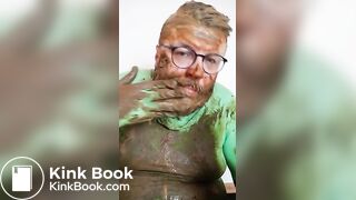 Dirty dildo sucking & shit smearing