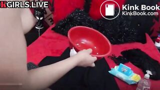 HOT SCAT CAMGIRL TAKES A BIG SHIT INTO A BOWL & G