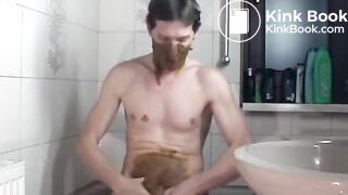 twink eating and smearing shit