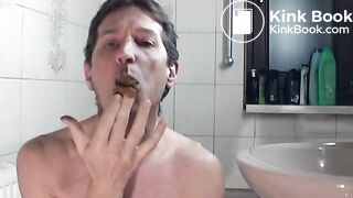 twink eating and smearing shit
