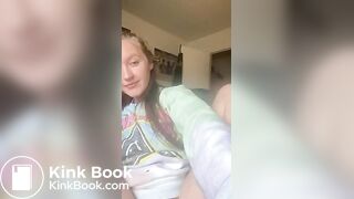 Woman shitty anal dildo