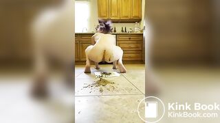 Colored hair girl extreme diarrhea scat feet play