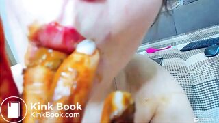 Dirty anal teen tastes shit