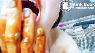 Dirty anal teen tastes shit