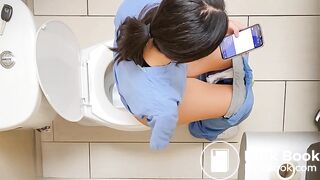 Nurse shitting at work