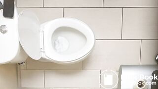 Nurse taking a dump at work