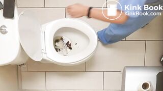 Nurse taking a dump at work