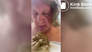 sissy eats shit