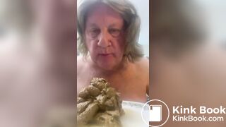 sissy eats shit
