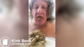 sissy eats shit
