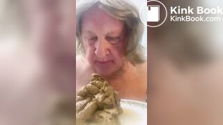 sissy eats shit