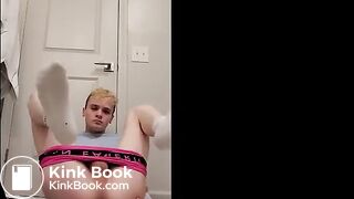 twink smears shit in his white underwear
