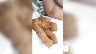 Shitting in the back of the car