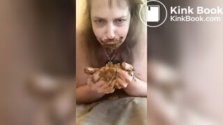 Pt 2 Hot scat slut shits on bed, eats and smears