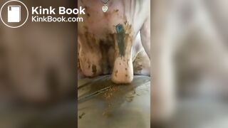 Pt 2 Hot scat slut shits on bed, eats and smears