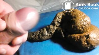 covering fresh shit with cum