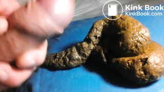 covering fresh shit with cum