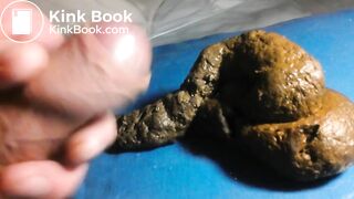 covering fresh shit with cum