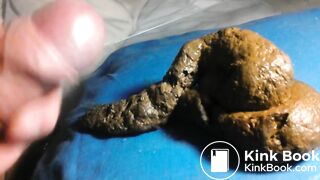 covering fresh shit with cum