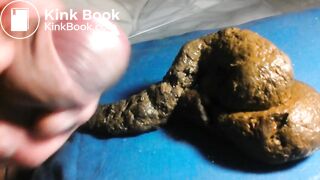 covering fresh shit with cum