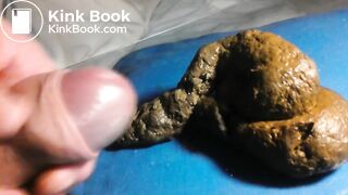 covering fresh shit with cum