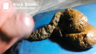 covering fresh shit with cum