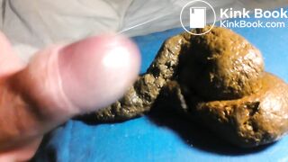 covering fresh shit with cum