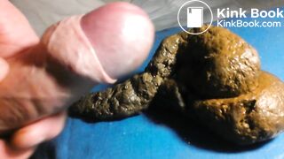 covering fresh shit with cum