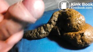 covering fresh shit with cum