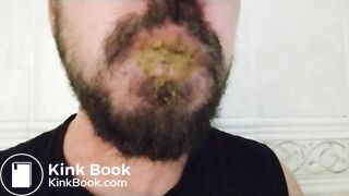 Gay Swallows Fresh Handful of Shit