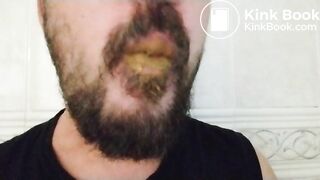 Gay Swallows Fresh Handful of Shit