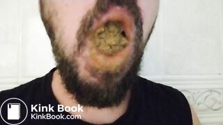 Gay Swallows Fresh Handful of Shit