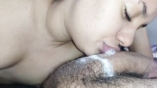 swallowing all the creampie from the previous blowjob,new blowjob he gave me another cumshot????????????????