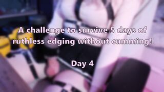 Femboy has been edged for days! When will they cum?- Day 4