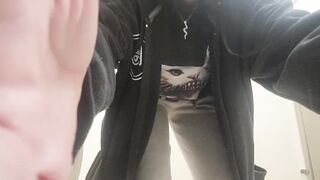 Pissing and Farting in a Public Restroom.