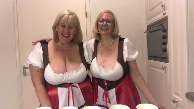 Oktoberfest - 2 busty topless blondes