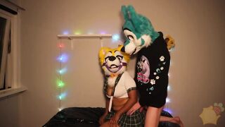 ♀️♂️ FURRY COUPLE HAVING SOME FUN - ???? Berry pounding his pup hard till he cums ❤️❤️