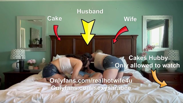 Cuckquean wife helps cuckcake fuck her husband - cakes cuck cleans and reclaims