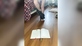 GIANT Puddle of Piss- Soaked my book and my toes and the whole floor