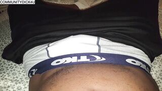 Watch! Real Man Big Cock Bulge. Deep Male Voice and Jerking off.